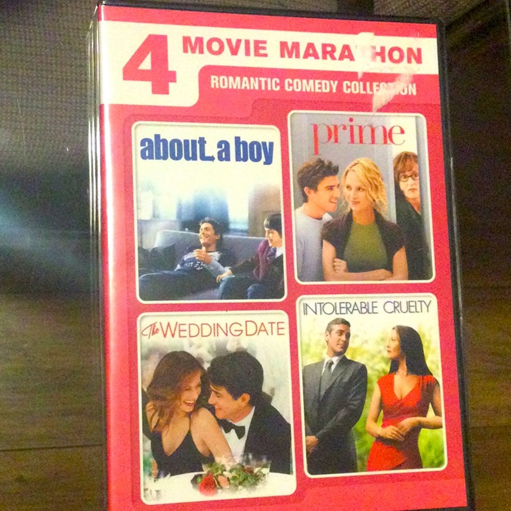 🌞NWT DVD 4 different Movies in one! 4 Movie Marathon Romantic Comedy Collection